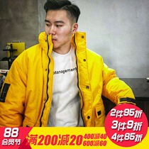 MAXPOWER original tide brand frock cotton clothes men thickened winter stand collar short casual couple cold cotton clothes