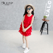 2020 Girls  Dresses 8 Summer Dresses 3 new styles 6 Dresses 4 Childrens princess dresses 5 Korean edition 10 Chiffon skirts 7-year-old foreign style