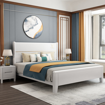 All solid wood oak 1 2m1 35 small apartment children Single Double 1 5 air pressure drawer storage wedding bed 1 8 meters