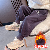 Girls plus trousers in autumn winter casual pants wear girl baby fashion thicker pants children winter warm pants