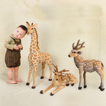 Photo studio creative baby year-old photo simulation giraffe doll decoration new childrens photography props