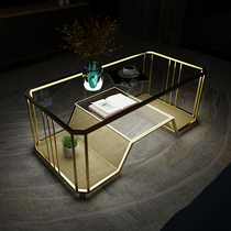 Nordic Living Room Glass Small Tea Table Minima Marble Tea Table Modern Small House Type Light Extravagant Simple Net Red Rectangle