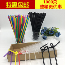 Color modeling creative art straws disposable curved juice drink milk tea long straws