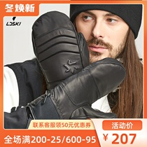 LDski19-20 new ski gloves inside finger sheepskin muffin waterproof wear-resistant breathable equipment