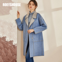 Rocoat 100% fine spinning Australian treasure wool coat woman 2020 winter dress new warm fur coat 02597