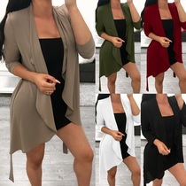 2018 Women's cardigan leisure trench coat women's undress coat