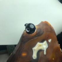 THEROYALQUEEN royal queen beard brother jewelry Hetian jade ink jade tadpole bag hanging mobile phone hanging