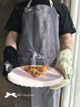 Embroidery clean housework kitchen anti-fouling and oil-proof minimalist cotton gloves apron cat