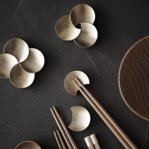 Flowers Zen Moon Day style copper-made chopsticks holder Chopsticks Tocreative Brass Crescent Chopsticks Rack Chopsticks Tospooners restaurants Home