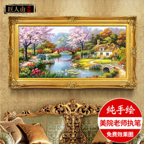 Art Shuo hand-painted American hanging painting European horizontal landscape wall mural painting living room decoration painting Thomas landscape oil painting