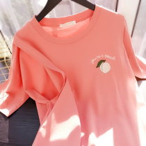 Short-sleeved maternity dress Nursing dress Late pregnancy summer dress Pregnancy and feeding dual-use postpartum night dress Monthly feeding T-shirt