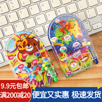 Pinball game Cartoon handheld game machine toy Maze catapult scoring machine Cartoon kindergarten childrens prizes
