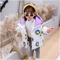 Next win girl hooded light down jacket 2021 autumn and winter New Children Baby long white goose down coat