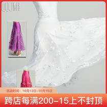 Dance skirt womens skirt big pendulum long sequins adult modern 2021 New ballroom dance square dance embroidered skirt