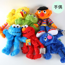 Sesame Amo Street early education interactive plush hand doll Cookie monster doll doll Childrens toys gift mouth movable