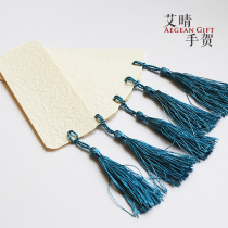 5 sets of tassel bookmarks creative blank diy can lead watercolor brush hand-painted printed logo Photo customized