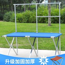 Stall folding table Night market stall shelves Folding stall shelves Multi-functional portable mobile display thickening