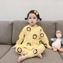 xx Four Seasons universal cotton double layer thin cotton yarn sleeping bag split leg anti kicking quilt spring summer newborn sleeping bag