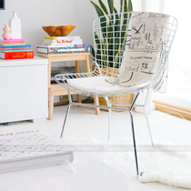 Creative Nordic metal dining chair wrought iron net chair hollow wire chair simple office computer chair Golden Net red chair