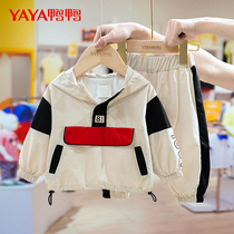 Duck Duck Men and Womens Set 2021 Spring and Autumn New Baby Two Piece Baby Childrens foreign style Korean childrens clothing coat tide