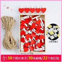 Photo Wall lanyard hemp clip Net red creative personality cartoon diy young children decoration background living room bedroom ins