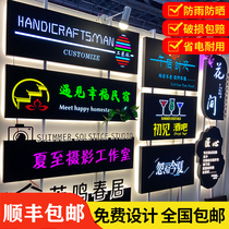 Hollow light box wrought iron Billboard making outdoor door head luminous character led signboard design door customized