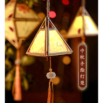 Mid-Autumn Festival childrens lanterns handmade diy toys hand-painted lanterns antique portable cartoon luminous material bag lanterns