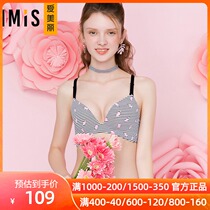 Love beautiful underwear without steel ring small chest gathered big print 3 4 thick bra IM17AQZ3