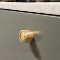 Button Handle Cabinet Closer Drawer Copper Gold Single Hole Furniture Hardware Kitchen Brass Gold Light Luxury Handle