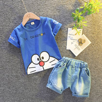 Childrens clothing boys summer set 1-3 years old baby Summer childrens summer short sleeve two-piece 0 childrens summer clothes