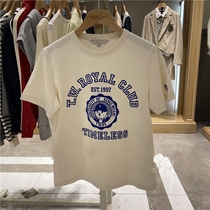 TW small bear printed round collar short sleeve T-shirt Summer new Korean version loose display slim blouse TTRW226306N