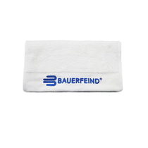 Bauerfeind white cotton sports towel absorbs water and wipes sweat