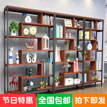  Simple bookshelf shelf shelf shelf Bogu rack Living room multi-layer floor flower rack partition office display rack