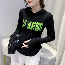 Black Lianhood necropolis Womens spring autumn 2021 new Chains fashion design Feeling Thin with long sleeves outfits