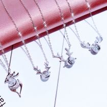 Luban No. 7 baby fetal hair elk SQ925 sterling silver pendant female baby fetal hair souvenir diy custom