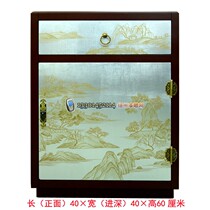  Yangzhou lacquerware factory direct sales Neoclassical lacquer art home stickers silver and gold landscape single door single bucket bedside table customization