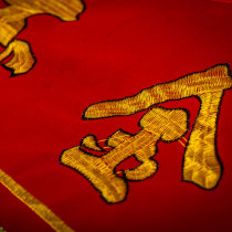 Buddhist table cloth Jinyu Mantang for Buddha Red tablecloth Fu word table skirt Buddha tablecloth Buddha Hall decoration for table cloth