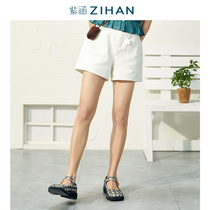 Purple Culvert Summer Dress New Fashion High Waist Light Color Casual 100 Hitch Loose Big Pocket Tooling Jeans Shorts Hot Pants