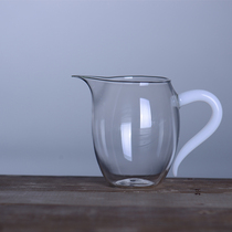 Taiwan Heji handmade heat-resistant glass male cup is comparable to the self-slow Caotang fair cup tea dispenser glass