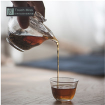 Touch Miss Japanese style and wind hammer grip lid bowl heat-resistant transparent glass tea bowl handmade kung fu tea