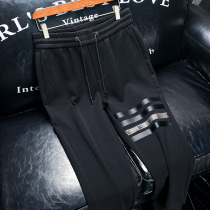 European Station Light Extravagant Winter Modell Elastic Coveted Casual Sports Pants Men BODY PRINTED BUNCHES PANTS MEN