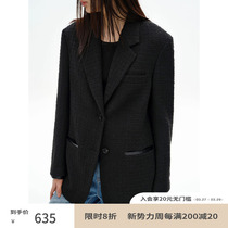 RandomPiece 2022 Spring Mate texture coarse flowers with classic small fragrance suit coat woman