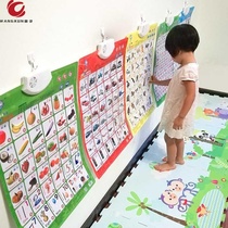 Baby knows animals fruits and vegetables books 0-1-3 years old with sound early education according to the picture.