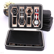 Sandalwood Rhymes Far Korean Version Black Zipper 8 Bits Watch Bag PU Leather Jewelry Containing packaging box Subway