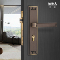 New Chinese all-copper door lock solid wood antique silent room door lock American household universal Chinese bedroom door lock