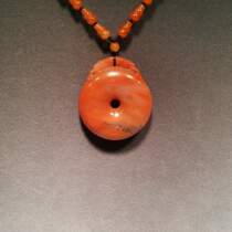 Guilin chicken blood jade dragon victory chicken blood stone natural jade male and female pendant tag antique safe buckle