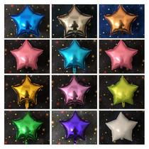18 Inch Pentagram Monochrome Aluminum Film Balloon Birthday Wedding Party Event Decorative Items Light Edition Balloons
