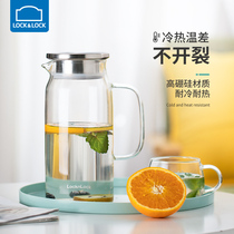 Music button glass cold kettle household water temperature resistant bubble teapot large capacity cold water cup juice pot jug pot