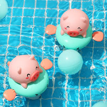 Childrens bath toys Baby Piggy bath toys sprinkling water baby swimming play water bath tub tremble