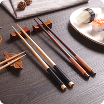 Japanese wooden chopsticks Single and double household creative retro solid wood chopsticks mildew-proof non-slip fried long chopsticks Sushi chopsticks